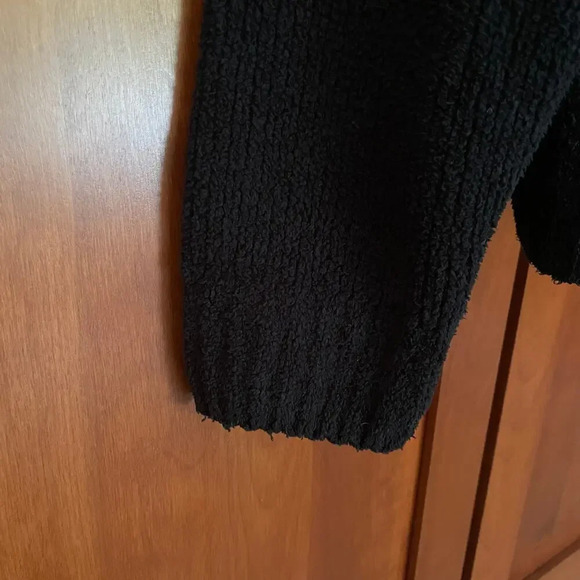 L.L. Bean Vintage Sweater Boucle Full Zip Black Size Small - Picture 4 of 7